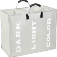 SUGIFT Large Capacity Foldable Laundry Hampers with Handle, Gray