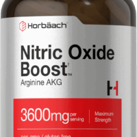 Nitric Oxide Booster 3600mg | 120 Caplets | Nitric Oxide Pills with Arginine AKG for Men and Women | Non-GMO, Gluten Free Pre Workout Supplement  | by Horbaach