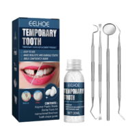 EELHOE 30ml Moldable Glue 4 Tools Temporary Tooth Filling Set Difficult to Deform Smile Confidently