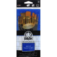 FolkArt 50536E Paintbrush Set, Artist Variety Set, 10 Piece