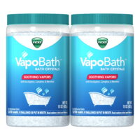Vicks Vapo Bath Crystals, Soothing Soaking VapoRub Vapors, 15 oz, 2 Pk