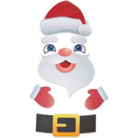 9 Pcs Set Christmas Santa Fridge Refrigerator Magnets for Xmas Holiday Home Decorations
