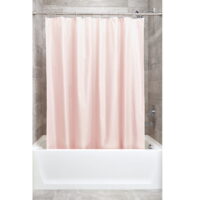 InterDesign Waterproof Fabric Shower Curtain Liner, Standard 72' x 72', Pink