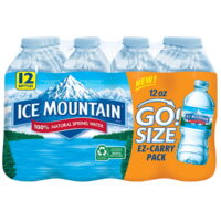 ICE MOUNTAIN Brand 100% Natural Spring Water, 12-ounce plastic bottles (Pack of 12)