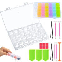 Yomiie 22 Pack Diamond Painting Pen Tray Tweezers DIY Diamond Painting Kits Tool