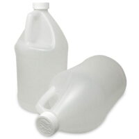 TLAQ Clear Plastic Jugs with Child Resistant Lids, 2 Pack, Storage 1 Gallon, (2 PACK)