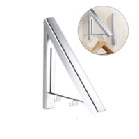 LNKOO Folding Clothes Hanger Wall Mounted Retractable Clothes Rack Home Storage Organizer Wall Hanger for Laundry Room Closet Storage Organization