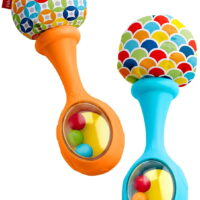 Fisher-Price Rattle 'n Rock Maracas, Blue/Orang 2 Count (Pack of 1)