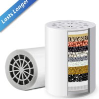iSpring FSF1 15-Stage Shower Filter Replacement Cartridge, Improves Conditions of Skin, Hair, and Nails, White
