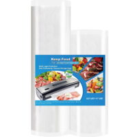 Vacuum Sealer Bags, SWTROOM Food Saver Vacuum Sealer Rolls 2 Pack in 8.6''x50', 11''x50', BPA Free, Great for vac storage, Meal Prep or Sous Vide