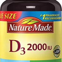 Nature Made, Vitamin D3 2,000 I.U. Liquid Softgels, 250-Count NEW FREE SHIPPING