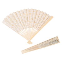 Fun Express - Vintage Collection Lace Fans for Wedding - Party Supplies - Favors - Fans - Wedding - 12 Pieces
