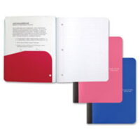 Mead MEA Composition Book with Pocket, 100 Shts 9.75 in. x 7.5 in., Ast