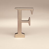Bakery Crafts Monogram F Wedding Topper, 1ct