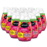 Renuzit Adjustable Solid Gel Air Freshener Cone, Forever Raspberry, Nonstop Freshness, 7 Ounces, 12 Cones