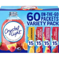Crystal Light Lemonade, Fruit Punch, Raspberry Lemonade and Wild Strawberry Powdered Drink Mix Variety Pack (60 ct.)
