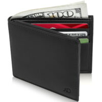 Genuine Leather Slim Bifold Wallets For Men - Mens Wallet RFID Blocking Holiday Gifts For Men