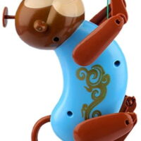 Rope-Climbing Monkey, Funny String-Climbing Monkey Toy Pull and Climb Monkey Pull String Monkey Interactive Toy with Funny Sound Effect for Kids (Blue)