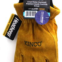 Kinco - 350HKP-L HYDROFLECTOR Lined Water-Resistant Cowhide Gloves for Men (Size: Large)