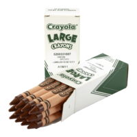 Crayola Large Non-Toxic Single Colors Crayon Refill, 7/16 X 4 In, Brown, 2