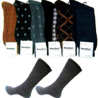 6 Pairs Mens Dress Socks Assorted Business Casual Print Work Size 10-13 Fashion