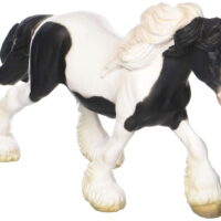 Breyer CollectA 1/18 Model Horse - Black & White Piebald Gypsy Mare