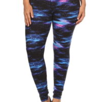 Womens Plus Size Milky Way Galaxy Leggings (One Size Plus)