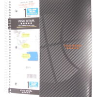 Mead Five Star 1 Subject College Ruled Notebook 100 Sheets Black Basketball