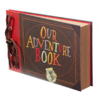 AMAOGE Scrapbook Photo Album, Our Adventure Book & #65292, Adventure Scrapbook, Photo Book, Embossed Words Hard Cover Movie Up Scrapbook for Anniversary, Wedding, Travelling, Baby Shower