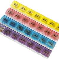MEDca Monthly Pill Organizer, 28 Day Extra Large Travel Medication Compartments by MEDca