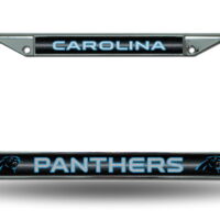 Carolina Football Panthers Sparkly Glitter Bling Look Chrome License Plate Frame
