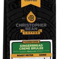 Gingerbread Creme Brulee Flavored Decaf Ground Christopher Bean Coffee, 100% Arabica, No Sugar, No Fats, Made with Non-GMO Flavorings, 12 Oz Bag of coffee