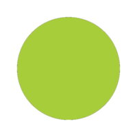 Tape Logic Inventory Circle Labels 2' Fluorescent Green 500/Roll DL613J