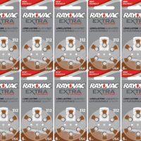 Rayovac Extra Advanced, size 312 Hearing Aid Battery Pack of 60 Total