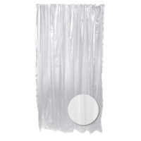 Zenna Home Vinyl Shower Liner, Frosty