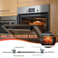 Herrnalise Telescopic Stick Skewer Spin Roasting-Fork Electric BBQ Rotisserie-Grill Roast Rod Spit Universal Kit Motor Meat Skewer Rotate Grill DIY Kitchen Tools and utensils