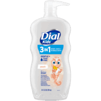 Dial Kids 3-in-1 Body+Hair+Bubble Bath, Peach, 24 fl oz
