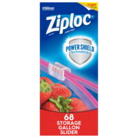 Ziploc® Brand Slider Storage Bags with Power Shield Technology, Gallon, 68 Count