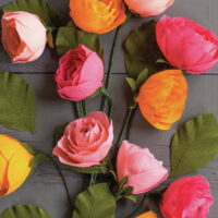 Crepe Paper Flower Kit -Ranunculus