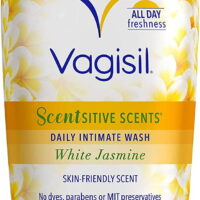 Vagisil Scentsitive Scents Daily Intimate Feminine Wash for Women, Gynecologist Tested, White Jasmine, Fresh and Gentle on Skin, 12 Fluid Ounce, Pack of 1