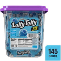 Laffy Taffy Blue Raspberry Candy Tub, 0.34 oz, 145 Count