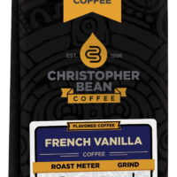 French Vanilla Flavored Decaf Ground Christopher Bean Coffee, 100% Arabica, No Sugar, No Fats, Made with Non-GMO Flavorings, 12 Oz Bag of coffee