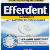 Efferdent PM Overnight Anti-Bacterial Denture Cleanser Tablets 90 ea (Pack of 2)
