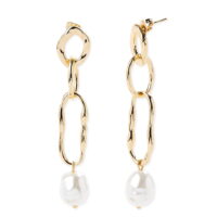 Scoop Women’s 14K Gold Flash-Plated Faux Pearl Statement Earrings