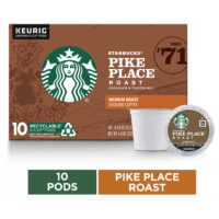 Starbucks Pike Place Roast Coffee K-Cup Pods | Medium Roast | Coffee Pods for Keurig Brewers | 1 Box (10 Pods)