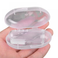 5PCS Baby Finger Toothbrushes Infant Toddlers Teeth Brushes Soft Baby Tongue Cleaners with Cases for Baby Oral Cleaning Tooth Training Supplies