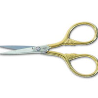 Gingher 3.5 Inch Gold-Handled Lion's Tail Embroidery Scissors (01-005870)