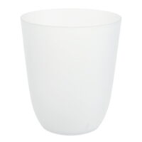Mainstays True Color Plastic Clear Frost 1.36 Gallon Wastebasket for Bathroom, Bedroom or Office