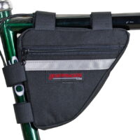 Bushwhacker Ketchum Black - Bicycle Frame Bag w/ Reflective Trim Cycling Triangle Pack Bike Under Seat Top Tube Bag Front Rear Accessories