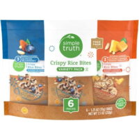 Simple Truth Rice Bites Variety Snack Pack - Almond Blueberry / Almond Cashew Mango Pineapple Crispy Rice Bites - (6) 1.25 ounce bags (Pack of 1)
